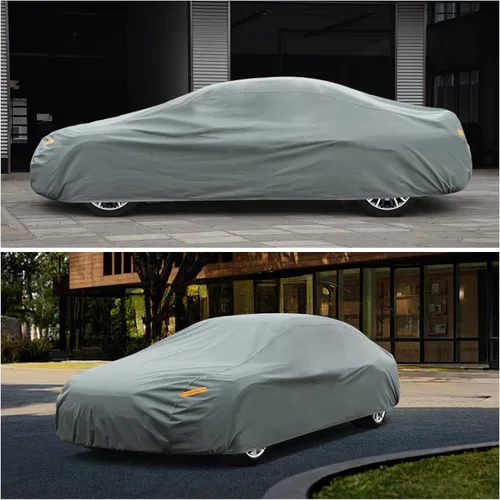Vista 8 de Kayme - Funda de coche resistente impermeable para todo tipo de clima, cubiertas completas para exteriores, protección contra rayos UV, lluvia