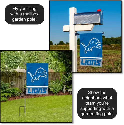 Vista 4 de Bandera de jardín de doble cara de Detroit Lions