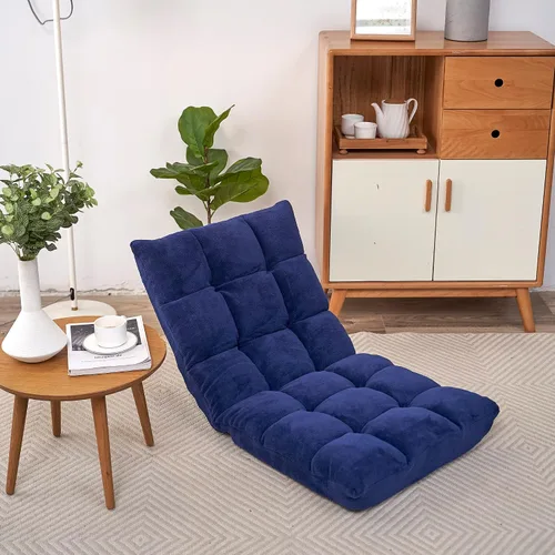 Vista 4 de Sillón de piso para interiores, sofá ajustable de suelo, sofá de burbujas perezosas para adolescentes y adultos, cojín acolchado cómodo silla
