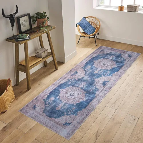 Vista 332 de GLN Rugs Traditional Collection - Alfombra de felpilla lavable a máquina, tradicional lavable, antideslizante, alfombra de felpilla de pelo corto