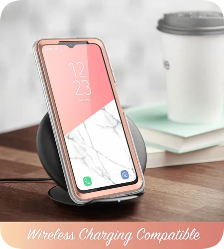 Vista 5 de i-Blason Funda para Samsung Galaxy A32 5G (2021), protección completa 360 purpurina parachoques cubierta [Cosmo] diseño de patrón con protector
