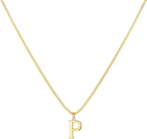 Vista 9 de Collar de letra pequeña, delicado chapado en oro de 14 quilates, collar con dije de inicial pequeña para mujer