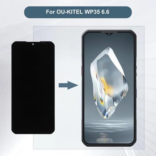 Vista 6 de Reemplazo de pantalla LCD táctil digitalizador Asamblea compatible con OUKITEL WP35 6.6 "con herramientas (negro)