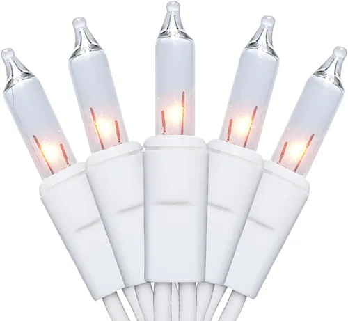 Vista 8 de MULTI-SPARKING Luces de Navidad Rosadas 35 Unidades - Luces Incandescentes Rosadas Mini en Cadena para Decoraciones de Navidad y Día de San Valentín