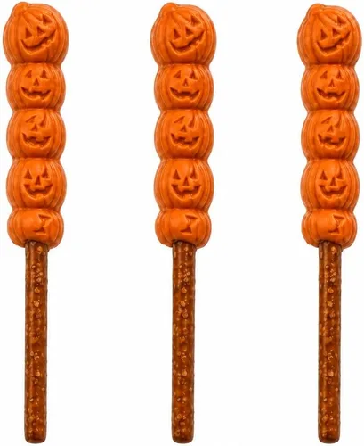 Vista 2 de Molde de caramelo de chocolate con pretzel de calabaza para Halloween 946