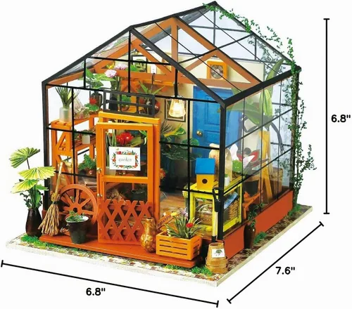 Vista 8 de Rolife Kit de casa de muñecas en miniatura para invernadero, regalo