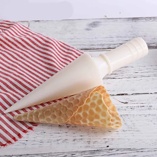 Vista 4 de Kit de molde de cono de gofres crujiente, molde de cuerno de crema de plástico, rodillo de huevo, molde de bricolaje, cocina, cocina, accesorios
