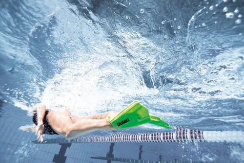 Vista 6 de Arena Aletas de Entrenamiento de Natación Powerfin Pro Unisex para Adultos Hombres y Mujeres Aletas de Silicona de Hoja Corta Izquierda-Derecha