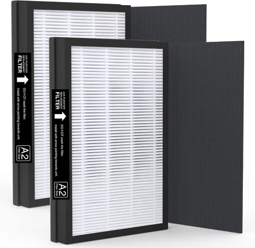 Vista 4 de Filtro de repuesto HEPA A2 H13, compatible con el purificador de aire de habitación Filtrete 3M FAP-C02-A2, FAP-C03-A2, FAP-T03-A2, FAP-SC02L, Parte