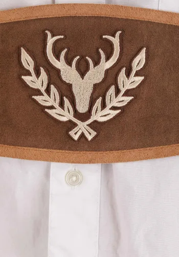 Vista 4 de Disfraz de Lederhosen Marrón para Oktoberfest Hombre Multicolor