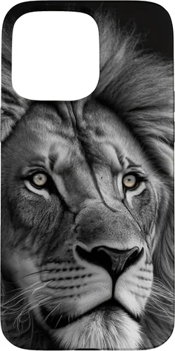 Vista 28 de Funda de retrato oscuro con cara de león para iPhone 16