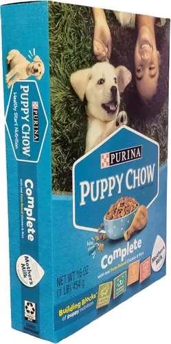 Vista 2 de Puppy Chow Comidas nutritivas completas para principiantes saludables de 16 oz (paquete de 2)