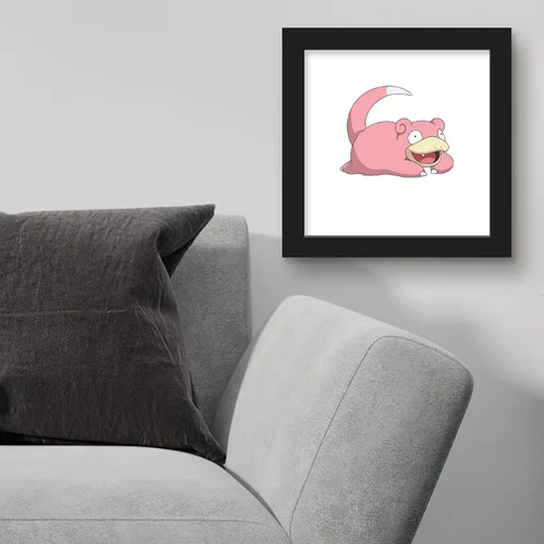 Vista 4 de Trends International Gallery Pops Pokemon - Póster de pared de Slowpoke, 12 x 12 pulgadas, versión enmarcada en negro Versión con marco negro