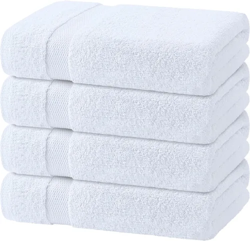Vista 39 de Toallas de mano blancas clásicas para baño [paquete de 12] Toallas de mano de algodón a granel para gimnasio, cocina y spa, 16x27 pulgadas, toallas