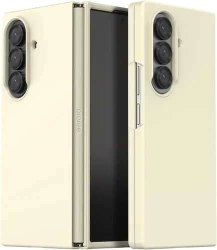 Vista 12 de araree Aero Flex - Funda para Galaxy Z Fold Series con protección de bisagra, carcasa protectora delgada (PC) con protector de bisagra (TPU), Crema