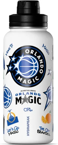 Vista 14 de Hydrapeak Botella de agua aislada de 32 onzas con licencia oficial de la NBA Boston Celtics, celebrando la ciudad de Boston, tapa de popote y asa