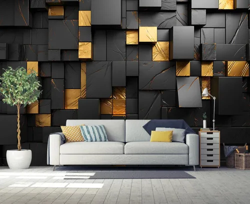 Vista 7 de Mural de Papel Pintado de Plumas Elegante Gris y Blanco para Sala de Estar Dormitorio (No se Pela ni se Pega) No despegar ni pegar