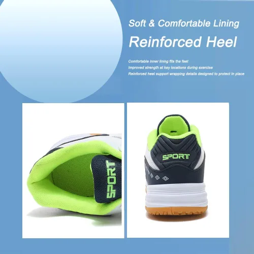 Vista 3 de Maylrvjv Zapatos de bádminton para hombre, ligeros, resistentes al desgaste, para entrenamiento de cancha, raqueta, squash, tenis atléticos