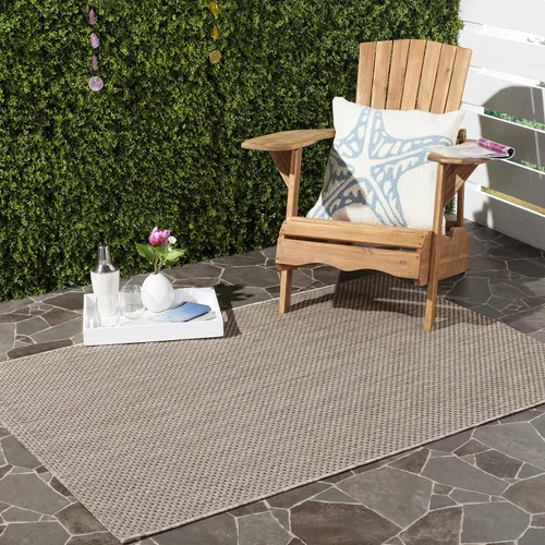 Vista 13 de SAFAVIEH Alfombra Lavable para Exteriores Colección Courtyard - 2'3" x 5', Azul Aqua y Gris, No Desprende Pelusa y Fácil Limpieza, Ideal para Patio