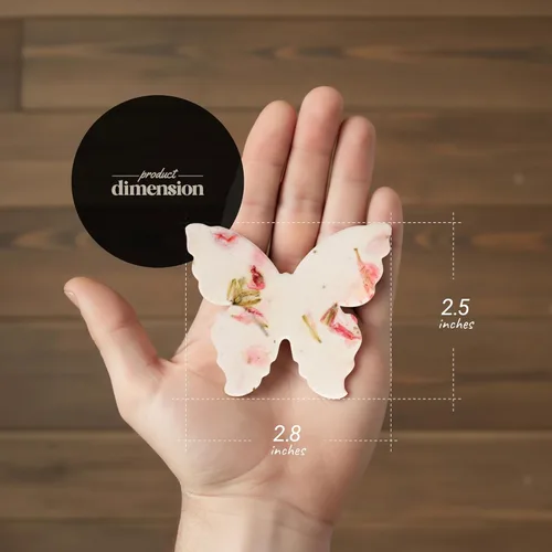 Vista 2 de Juego de 12 hojas de semillas de mariposa rosadas, flores silvestres para escribir y plantar con sobres y guías de plantación, regalo para madres