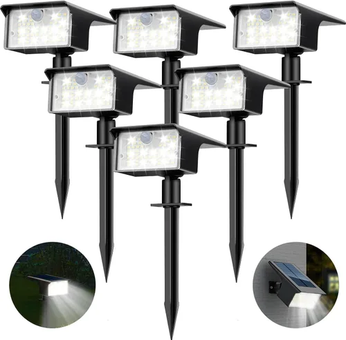 Vista 9 de [Paquete de 3 y 62 LED] Reflectores Solares para Exteriores con Sensor de Movimiento, 3 Modos de Sensor de Movimiento, Luces para Exteriores, 2