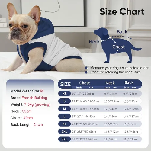 Vista 2 de Vecomfy Sudadera con capucha para perro extra cálida con forro polar en invierno para perros medianos, abrigo para mascotas con capucha, beige