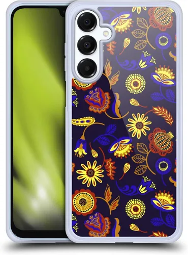 Vista 11 de Head Case Designs Officially Licensed Haroulita Blue Red Ethnic Pattern Gel Case [Military Grade Protection] Compatible with Samsung Galaxy A16 5G