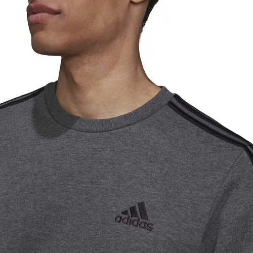 Vista 3 de adidas Sudadera Essentials de forro polar con 3 rayas para hombre