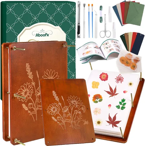 Vista 10 de Aboofx Creativity - Kit de arte de flores prensadas para niños, kit de prensa de flores pequeñas para manualidades de flores prensadas y prensado