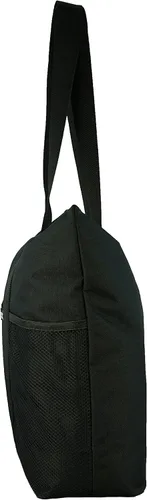 Vista 4 de Bolso bandolera con múltiples bolsillos y cierre de cremallera, Negro, L