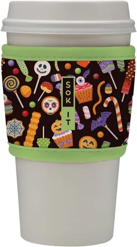 Vista 44 de Sok It HotSok Coffee & Tea - Funda de neopreno con aislamiento reutilizable (floral abstracto)