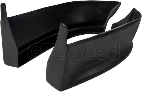 Vista 2 de Compatible con/Reemplazo para lamo de parachoques trasero, protectores de lamo trasero de poliuretano estilo SP, cubreruedas y salpicaderas negros
