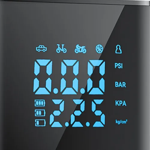 Vista 8 de Bomba de aire para neumáticos de automóvil, recargable e inalámbrica de 150 PSI, compresor de aire con pantalla digital para auto, camión, SUV