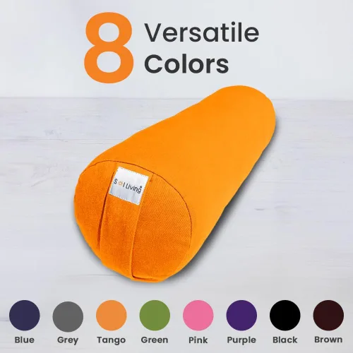 Vista 22 de Sol Living Almohada de yoga rectangular para meditación, accesorios de meditación de algodón, almohada de meditación restaurativa de yoga, almohada