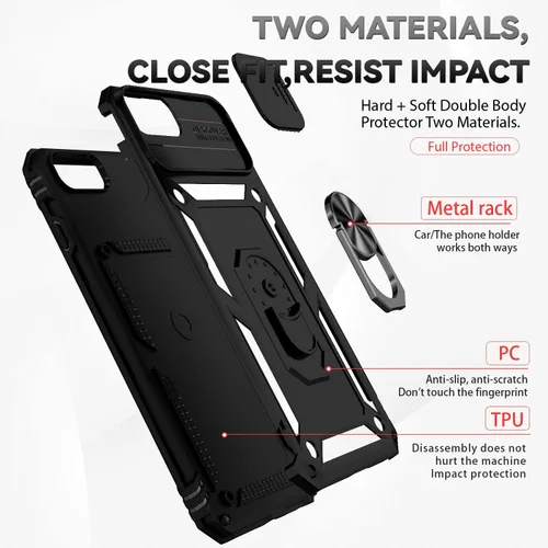 Vista 8 de M MAIKEZI Funda para iPhone 8 Plus, para iPhone 7 Plus, con cubierta para lente de cámara, protector de pantalla HD, protección contra caídas