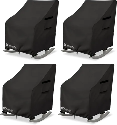 Vista 20 de Funda para silla mecedora para exteriores, resistente 600D, funda de invierno para silla de patio de 27 pulgadas de ancho x 34 pulgadas