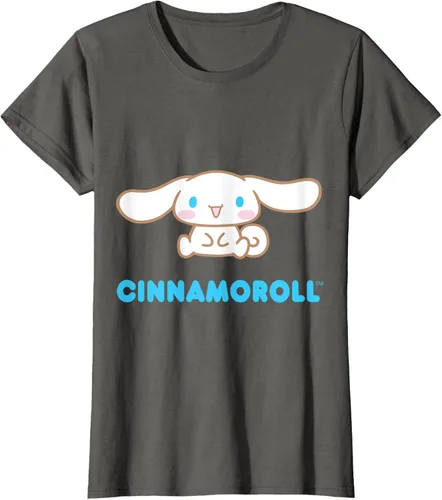 Vista 9 de Cinnamoroll Character Front and Back T-Shirt S Negro