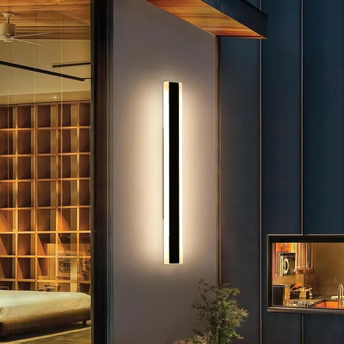 Vista 17 de Luces de Pared Modernas para Exterior de Casa, Apliques de Pared al Aire Libre de 23.6 Pulgadas, 3 Luces Color 3000K/4500K/6000K, Resistente al Agua