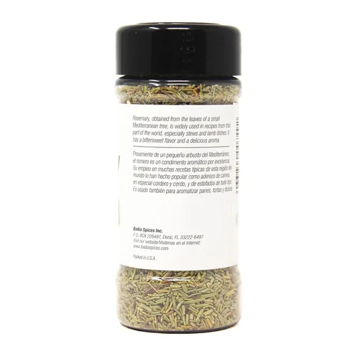 Vista 2 de Badia Hojas de romero, 1 oz - Hierba de romero seca, terrosa y aromática, sin gluten