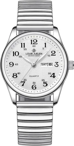 Vista 9 de Gosasa Reloj de cuarzo fácil de leer para personas mayores, números grandes, calendario, resistencia al agua de 98.4 ft, luminoso, reloj de pulsera