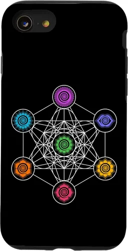 Vista 13 de iPhone 15 Metatronscube, geometría sagrada, chakra, yoga, símbolo, funda 4D