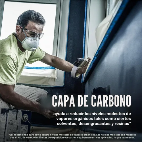 Vista 8 de Respirador 3M -PS con válvula para olores químicos