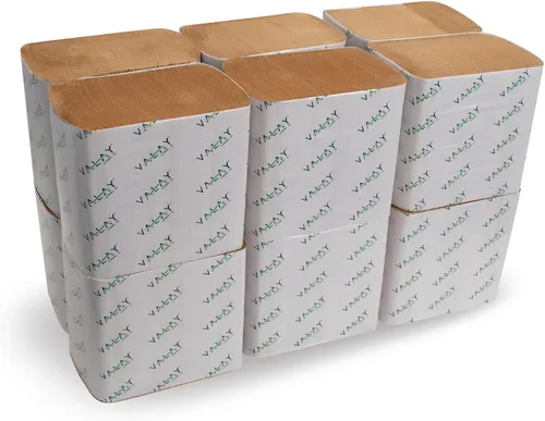 Vista 4 de Servilletas dispensadoras, entreplegadas, 2 capas, 6 1/2 x 8 1/4, kraft, 6000/cartón