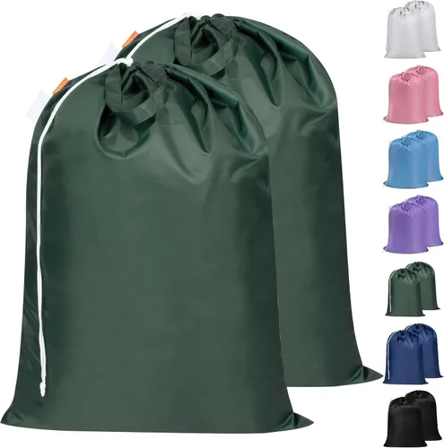 Vista 24 de Polecasa - Mochila de lavandería duradera con correas acolchonadas, tela resistente a desgarros, 3.8 oz/yd² y múltiples bolsillos, grande, Negro