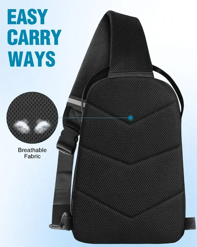 Vista 7 de Mini 3 Caso, para DJI Mini 3/4 Pro Fly More Combo, Mochila Sling Negro
