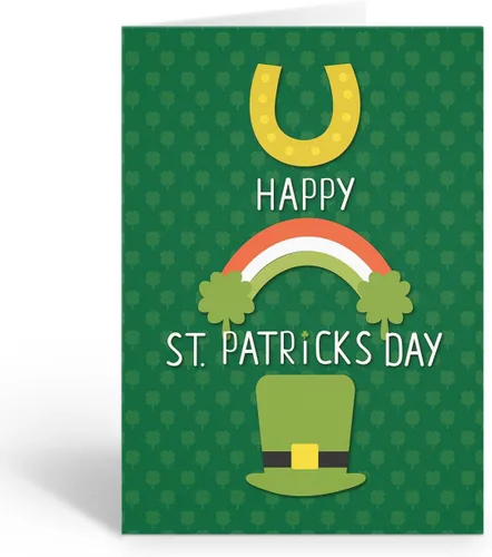 Vista 19 de Stonehouse Collection Surtido de tarjetas de felicitación del día de San Patricio, tarjetas irlandesas de la suerte, trébol, duende, decoraciones