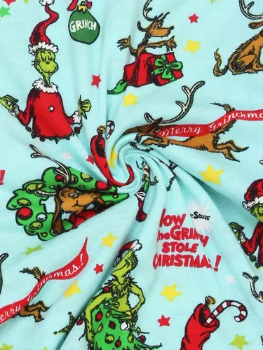 Vista 6 de Dr. Seuss The Grinch - Pantalones de pijama de Papá Noel con bolsillos para hombre