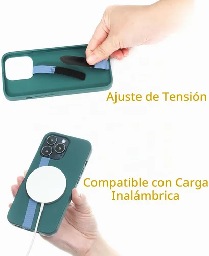 Vista 8 de TFY Correa elástica para teléfono, agarre universal delgado para el dedo, soporte antideslizante para teléfono celular, se adapta a la mayoría