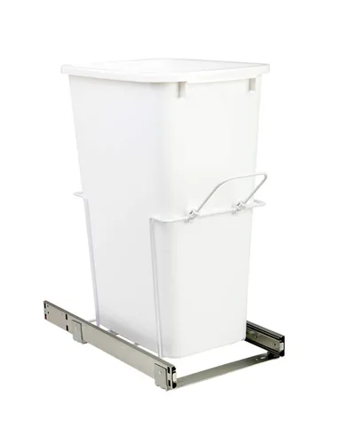 Vista 14 de Knape & Vogt Bote de basura extraíble de montaje inferior para gabinete Blanco - Tipo de deslizamiento de rodamiento de bolas