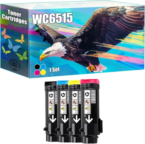 Vista 9 de Compatible with Xerox WC6515 Toner Cartridges Work for Xerox Phaser 6510DN 6510DNI 6510N WorkCentre 6515DN 6515DNI Printers (1 Pack Black)